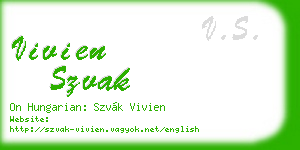 vivien szvak business card